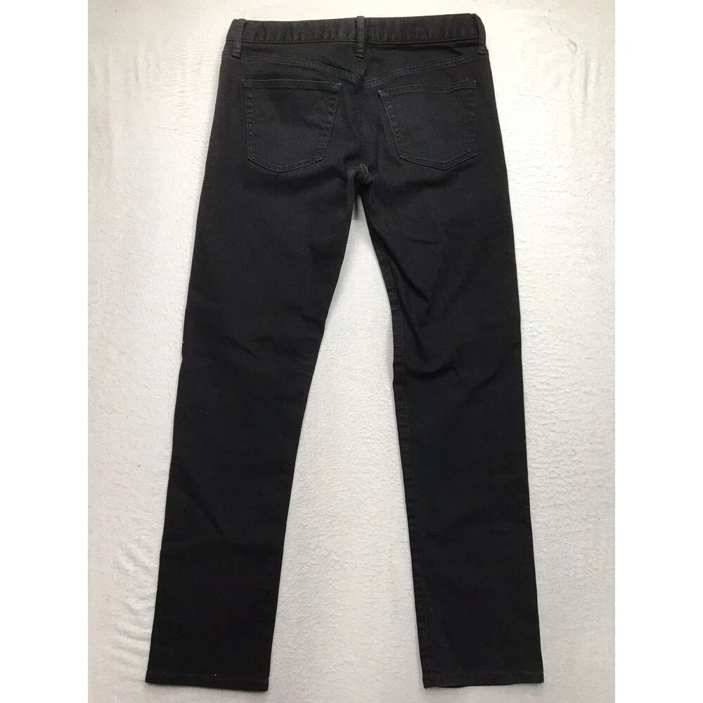 UNIQLO Selvedge Black Jeans Men 32x30 (32/32 tag) Slim Fit Straight Mid Rise